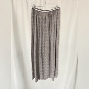 Old Navy Brown White Dots Pull On Maxi Long Skirt.  Size M